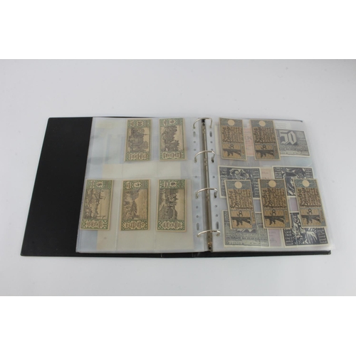 733 - Germany (52) plus a few America Scrip notes etc., including Memel 1/2 Mark and 5 Mark, German occupa... 