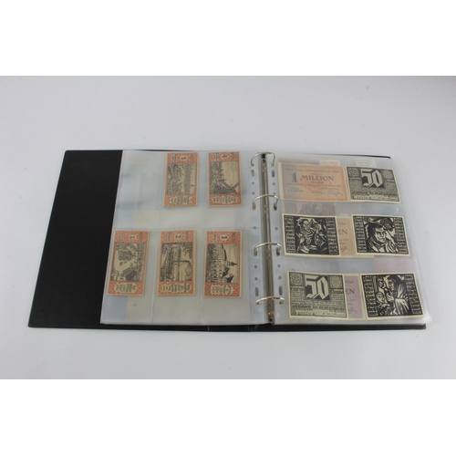 733 - Germany (52) plus a few America Scrip notes etc., including Memel 1/2 Mark and 5 Mark, German occupa... 