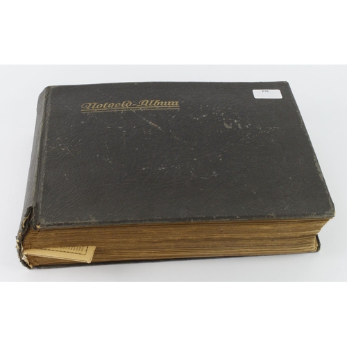 740 - Germany Notgeld (1000+), a large period Notgeld album with stitched dividers in the pages, a very go... 