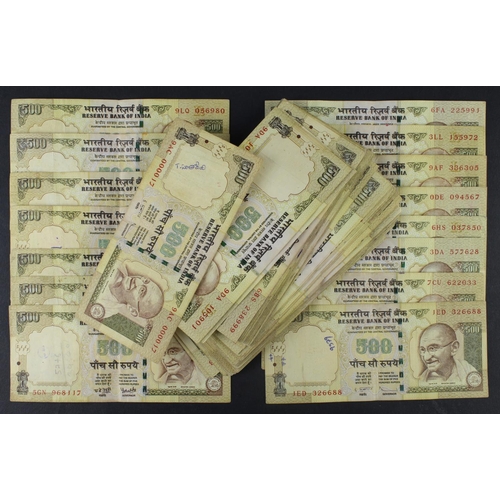 777 - India 500 Rupees (100) dated 2000 - 2015 (Pick93, Pick99 and Pick106) mixed grades