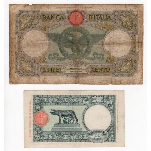 784 - Italian East Africa (2), 100 Lire dated 14th June 1938 - 12th September 1938, signed Azzolini & Urbi... 