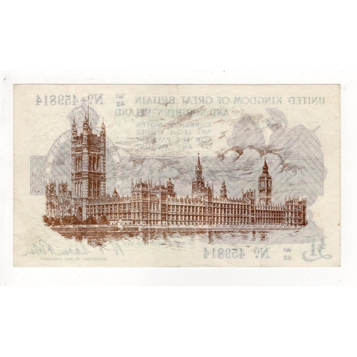 85 - Warren Fisher 1 Pound (T34) issued 1927, Great Britain & Northern Ireland issue, serial W1/42 459814... 