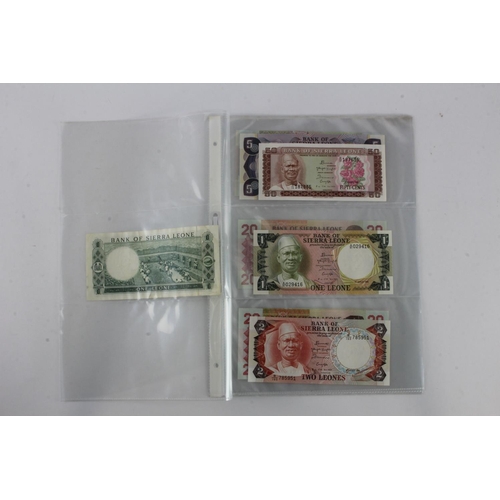 886 - Sierra Leone (10), 1 Leone not dated issued 1970 serial A/9 766214 (BNB B101c, Pick1c), 50 Cents, 1 ... 