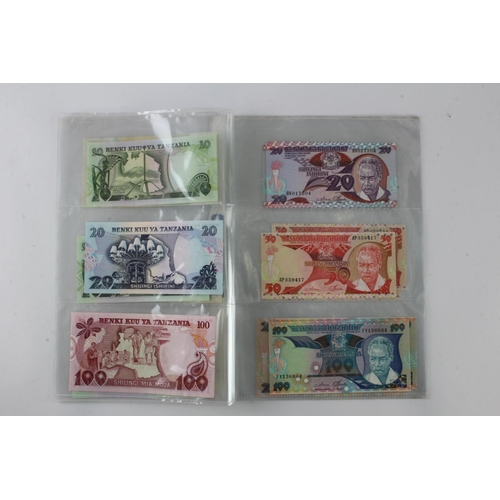 908 - Tanzania (17), a collection of notes with no duplication, different signature and date varieties, 20... 