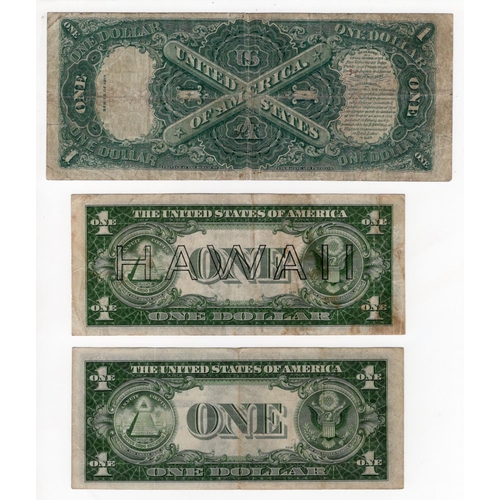 924 - United States of America (3), 1 Dollar dated series of 1917, signed Speelman & White, serial T140976... 