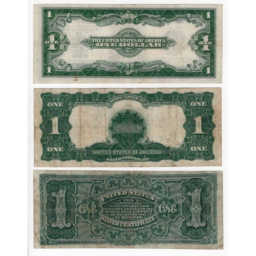 925 - United States of America (3), a group of Silver Dollars, 1 Dollar dated 1886 (Pick321) glued repair,... 