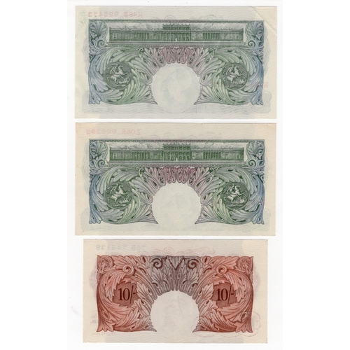 93 - Beale (3) FIRST and LAST series notes, 10 Shillings issued 1950, LAST SERIES note, serial 76B 745138... 