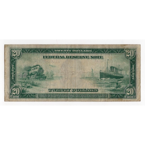 931 - United States of America 20 Dollars dated series of 1914, Federal Reserve Note, signed Burke & McAdo... 