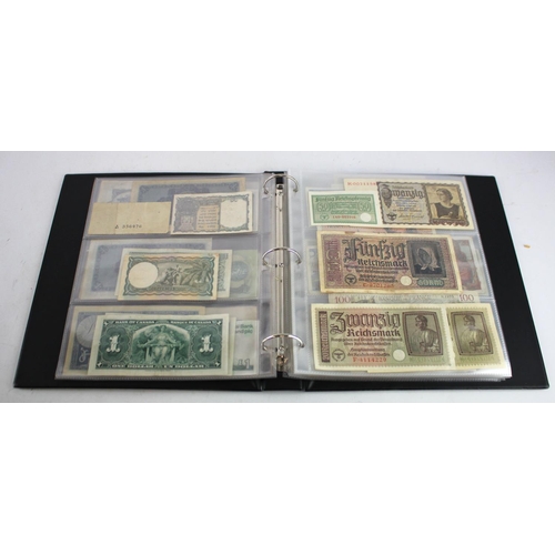 961 - World in album (64), Scotland (15) a good range of 1 Pound notes from various banks, no duplication,... 