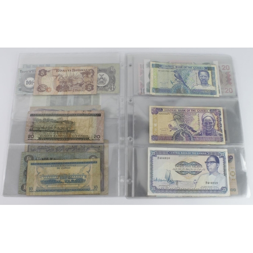 965 - World, Africa (30), in album sleeves including Morocco 5 Dirhams 1969, Zambia 10 Kwacha & 20 Kwacha ... 