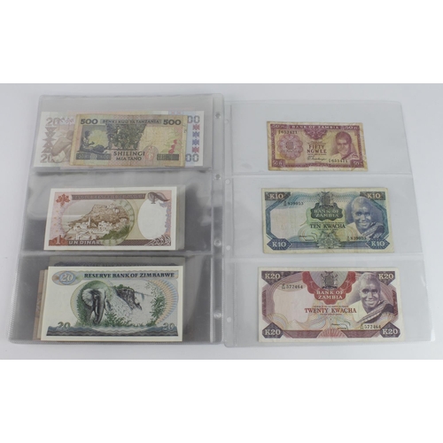 965 - World, Africa (30), in album sleeves including Morocco 5 Dirhams 1969, Zambia 10 Kwacha & 20 Kwacha ... 