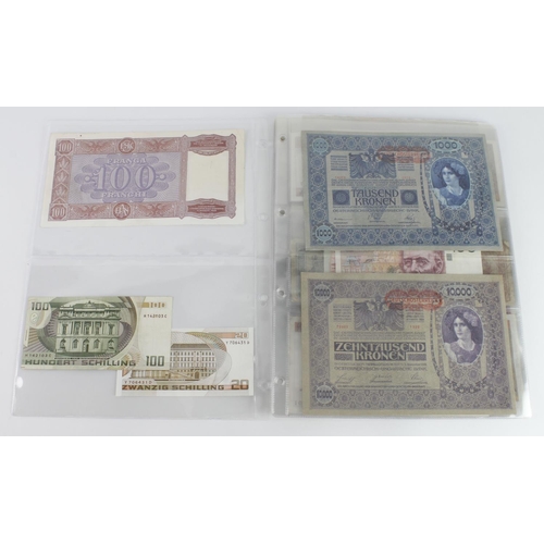 966 - World, Europe (56), in album sleeves including Albania 100 Franga, Belgium 500 Francs, Malta 5 Liri,... 