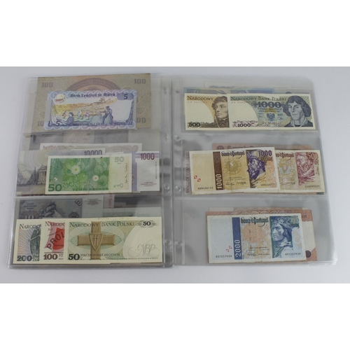 966 - World, Europe (56), in album sleeves including Albania 100 Franga, Belgium 500 Francs, Malta 5 Liri,... 