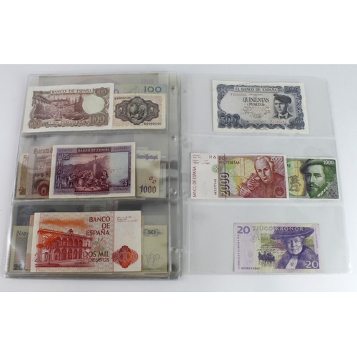 966 - World, Europe (56), in album sleeves including Albania 100 Franga, Belgium 500 Francs, Malta 5 Liri,... 