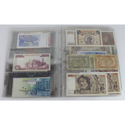 966 - World, Europe (56), in album sleeves including Albania 100 Franga, Belgium 500 Francs, Malta 5 Liri,... 