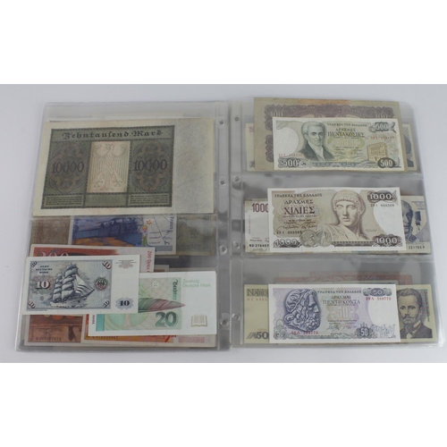 966 - World, Europe (56), in album sleeves including Albania 100 Franga, Belgium 500 Francs, Malta 5 Liri,... 