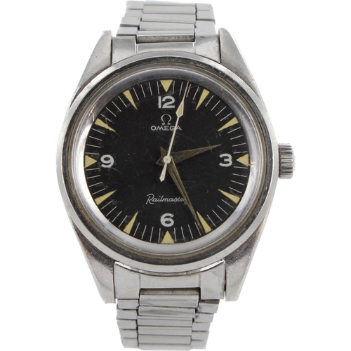 513 - Omega Railmaster stainless steel cased gents manual wind wristwatch, ref. 135004-63, serial. 19795xx... 