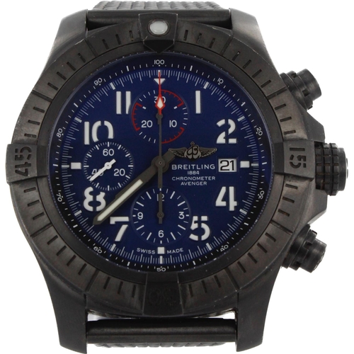 539 - Breitling Super Avenger Night Mission DLC-coated titanium cased gents automatic wristwatch, ref. V13... 