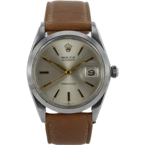 552 - Rolex Oysterdate Precision stainless steel cased gents wristwatch, ref. 6694, serial. 1081xxx, circa... 