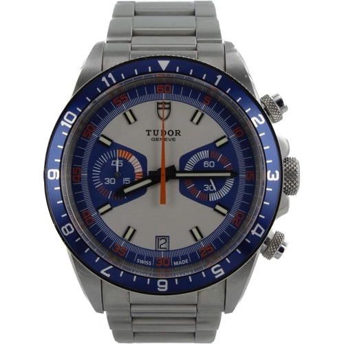 553 - Tudor Heritage Chrono stainless steel cased gents wristwatch, ref. 70330B, 2019 card. The Opaline/Bl... 