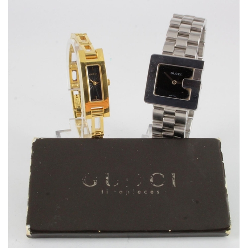 559 - Two ladies Gucci quartz wristwatches, models 3600J & 3900L. Complete with a Gucci booklet. Working w... 