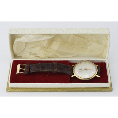 561 - Gents 9ct cased manual wind wristwatch by Verity, circa 1961. The silvered dial with gilt markers, s... 