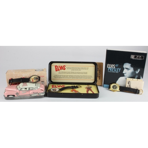 562 - Three limited edition 'Elvis' quartz wristwatches by Fossil, all boxed examples with two in working ... 