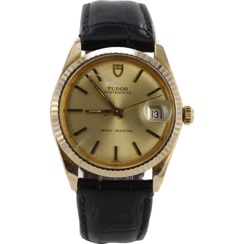 573 - Tudor Oysterdate gold plated gents manual wind wristwatch, ref. 7992/1, serial. 79xxxx, circa 1973. ... 