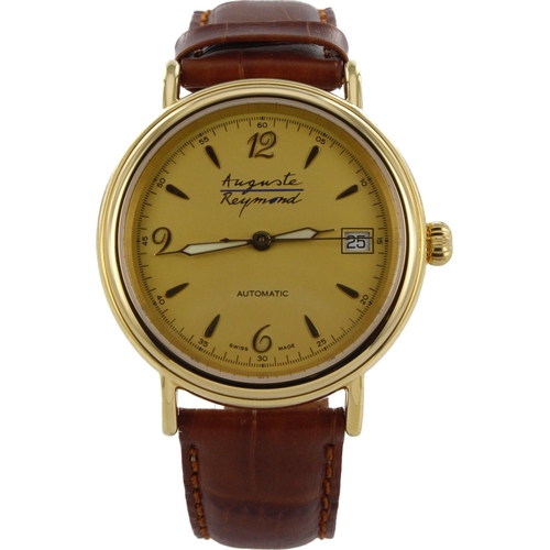 581 - Gents gold plated Auguste Reymond automatic wristwatch, ref. 49545. The gilt dial with Arabic numera... 