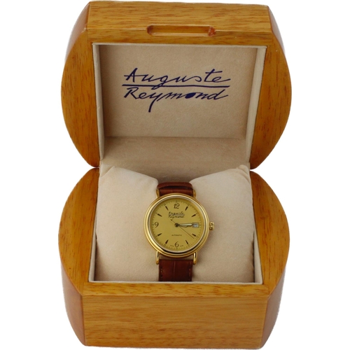 581 - Gents gold plated Auguste Reymond automatic wristwatch, ref. 49545. The gilt dial with Arabic numera... 