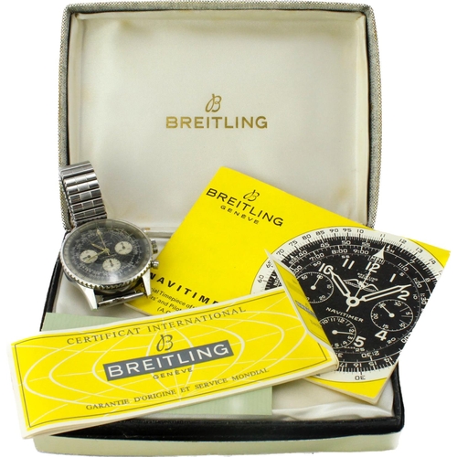 594 - Breitling Navitimer 'Twin Jet' stainless steel cased gents manual wind chronograph wristwatch, ref. ... 