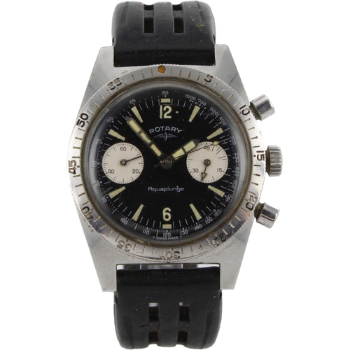 618 - Rotary Aquaplunge chronograph stainless steel cased gents manual wind wristwatch, ref. 624103, circa... 