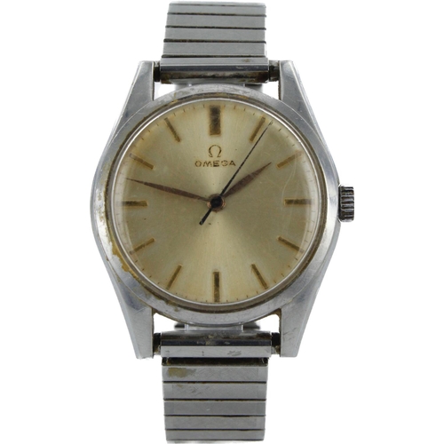 619 - Gents stainless steel cased Omega manual wind wristwatch, ref. 2537-1, circa 1944. The silvered dial... 