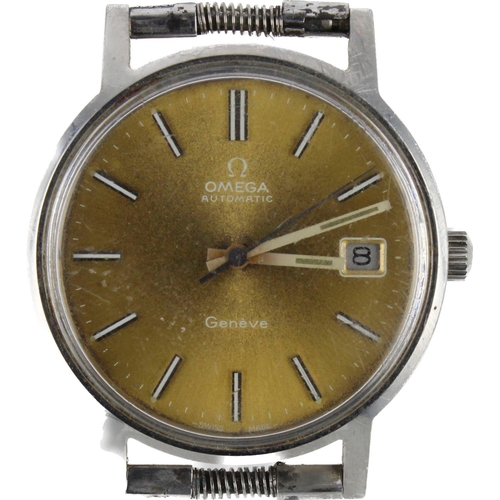 627 - Gents stainless steel cased Omega automatic wristwatch, ref. 166.0163, circa 1973. The gilt dial wit... 