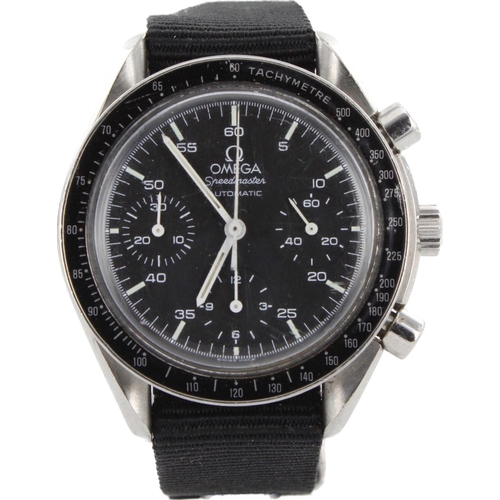 633 - Omega Speedmaster Reduced stainless steel cased automatic gents wristwatch, ref. 175.0032. The black... 