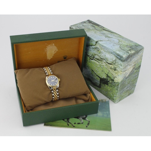 641 - Rolex Oyster Perpatual Datejust stainless steel and gold cased ladies wristwatch, ref. 179173, seria... 