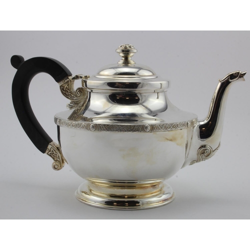 837 - Two attractive well made Celtic inspired Irish silver items comprising a silver teapot and a silver ... 