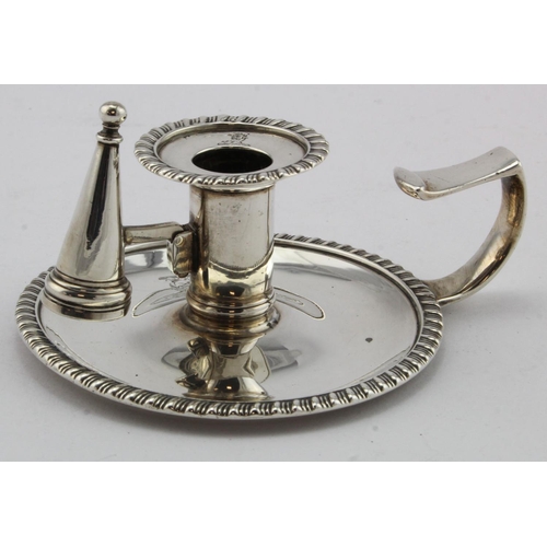 887 - George III silver chamber-stick, all three parts hallmarked for SW 1818, weighs 3.5oz approx