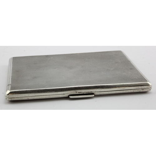 905 - Silver cigarette case hallmarked SJR London 1935, weighs 5.5oz approx