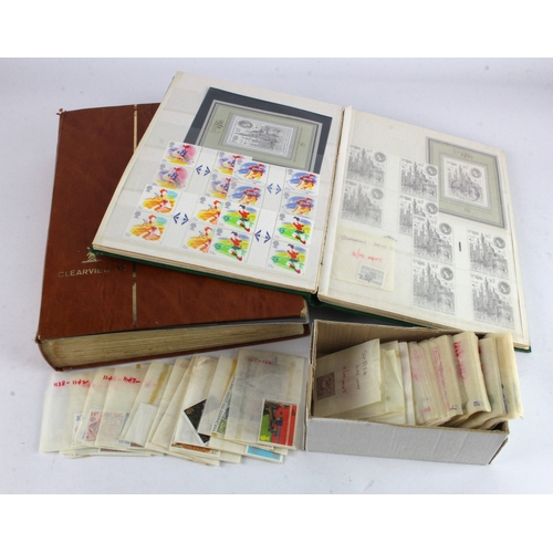 12 - GB - brown stockbook of mainly used sets 1966-1994 with some duplication, plus 1990 Cottectors pack,... 