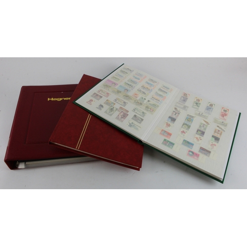 139 - Stockbooks x2 and a red binder of stamps on stocksheets incl Cook and Norfolk Islands, Papua New Gui... 