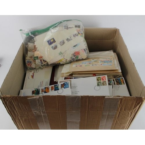 165 - Large box with approx 1150 GB FDC's from many sources, various Town cancels and Bureau, some House o... 