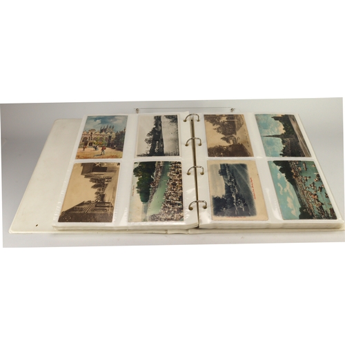 431 - Oxfordshire collection in modern white binder of old postcards, including street scenes & views of v... 