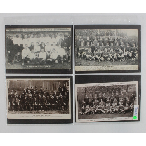 441 - Rugby - Teams Swansea RFC, South Africans by R Scott, New Zealand 1907/8, South Africa Rotary Photo ... 