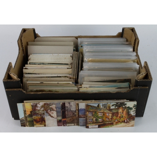 455 - Small tray of assorted postcards, including Jotter views + remaindered (100s)