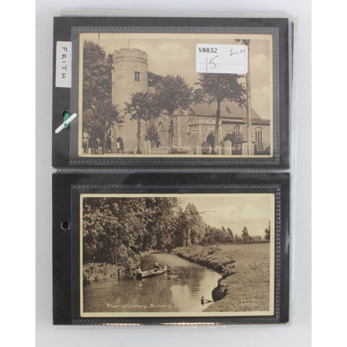 461 - Suffolk - Bungay, cards produced by Frith, nice lot with street scenes, printed and RP postcards (ap... 