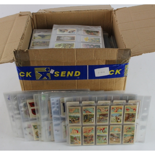 505 - Box containing approx 100 complete sets (sets not checked) all in pages within a box, mixed conditio... 