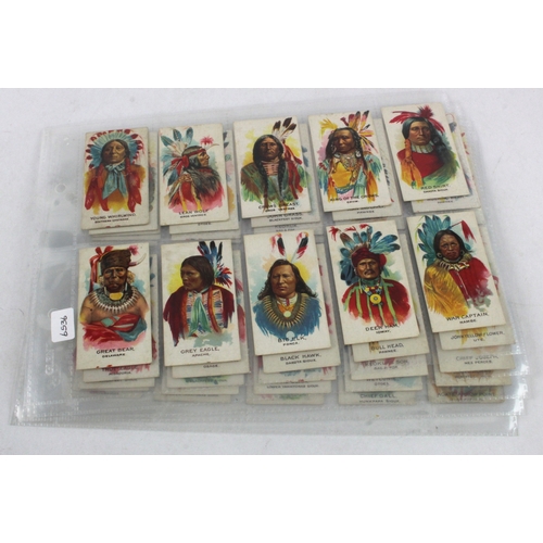 517 - British American Tobacco, Indian Chiefs, complete set in pages, mainly    VG, cat value £500