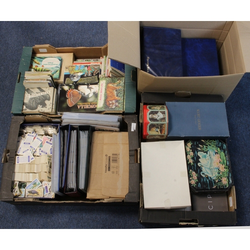 518 - Brook Bond, a massive quantity of cards contained in 3 crates, in boxes, tin, official albums & loos... 