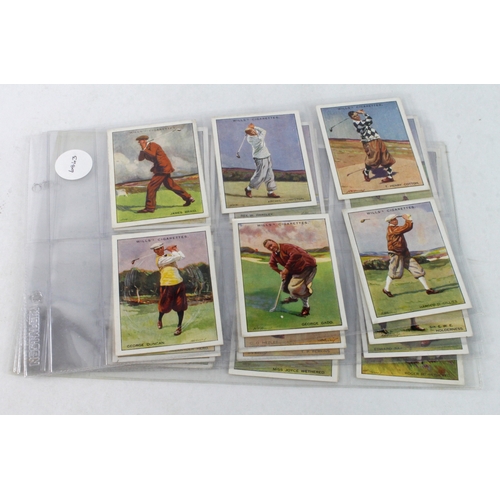 577 - Golf - Will's, Famous Golfers (L size), complete set in pages, G - VG, cat value £550